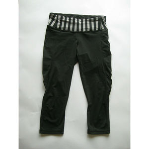 Lululemon Water Bound Crop Running Leggings Size 6 Black